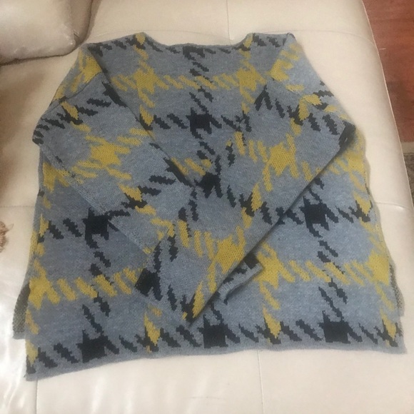 Jamison Gray Mustard Gold Black Sweater, Large - Picture 3 of 5